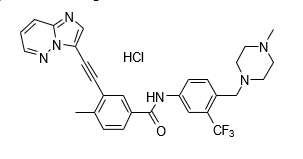 Ponatinib hydrochloride molecular structure